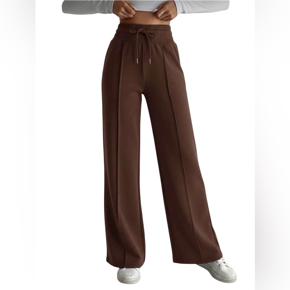 NWOTβ¨Womenβs High Waisted Baggy Drawstring Sweatpants Casual Wide Leg Size XXL - Picture 3 of 4